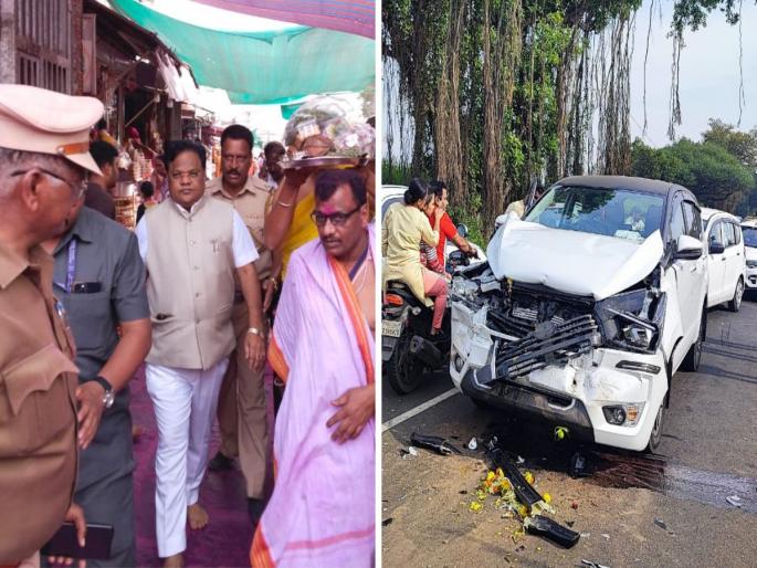 Minister Tanaji Sawant car accident near Rajputwadi on Ratnagiri Road | मंत्री तानाजी सावंत यांच्या गाडीला अपघात;  रत्नागिरी रोडवर राजपूतवाडी नजिक अपघात Minister Tanaji Sawant car accident near Rajputwadi on Ratnagiri Road | मंत्री तानाजी सावंत यांच्या गाडीला अपघात;  रत्नागिरी रोडवर राजपूतवाडी नजिक अपघात