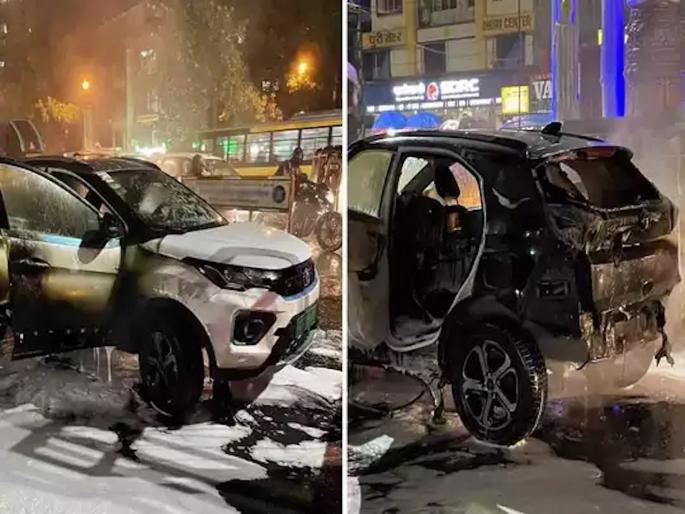 tata motors first statement on nexon ev fire incident know what compnay said see video | Tata Nexon EV Fire : टाटा नेक्सॉन ईलेक्ट्रीकनंही घेतला पेट; कंपनीनं दिलं स्पष्टीकरण, म्हटलं…