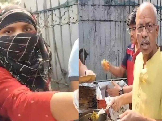 After chanting Jai Shri Ram you will get food uproar over Tata Hospital free food distribution | टाटा हॉस्पिटलच्या बाहेर 'जय श्री राम' न म्हटल्याने दिलं नाही जेवण; व्हायरल व्हिडीओवरुन नवा वाद After chanting Jai Shri Ram you will get food uproar over Tata Hospital free food distribution | टाटा हॉस्पिटलच्या बाहेर 'जय श्री राम' न म्हटल्याने दिलं नाही जेवण; व्हायरल व्हिडीओवरुन नवा वाद