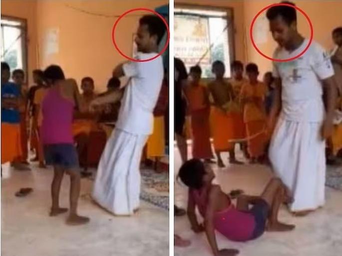 Beating with sticks, beating with hands, brutality of teacher in Gurukul, brutal beating of student | काठीने मारले, हातांनी बडवले, गुरुकुलमधील शिक्षकाचं क्रौर्य, विद्यार्थ्याला बेदम मारहाण Beating with sticks, beating with hands, brutality of teacher in Gurukul, brutal beating of student | काठीने मारले, हातांनी बडवले, गुरुकुलमधील शिक्षकाचं क्रौर्य, विद्यार्थ्याला बेदम मारहाण