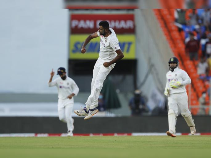 Ind vs Eng 3rd Test :  Ravichandran Ashwin becomes 2nd quickest bowler after Muttiah Muralitharan to claim 400 Test wickets | Ind vs Eng 3rd Test : आर अश्विनचा अहमदाबाद कसोटीत विश्वविक्रम; सर रिचर्ड हॅडली यांना टाकलं मागे