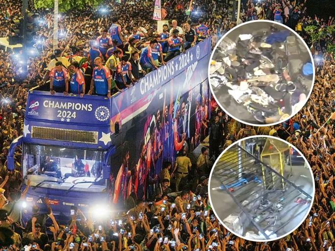 During Team India victory parade 10 people had to be hospitalized | टीम इंडियाच्या व्हिक्ट्री परेडदरम्यान अनेकांची तब्येत बिघडली; चेंगराचेंगरीनंतर १० जण रुग्णालयात During Team India victory parade 10 people had to be hospitalized | टीम इंडियाच्या व्हिक्ट्री परेडदरम्यान अनेकांची तब्येत बिघडली; चेंगराचेंगरीनंतर १० जण रुग्णालयात