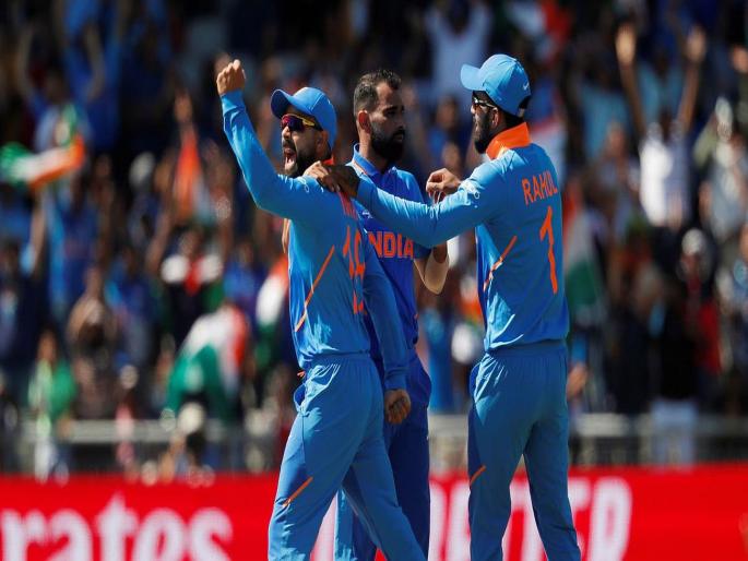 Official : ICC World Cup 2019; BCCI release India’s away orange kit for upcoming England match | Official: ICC World Cup 2019 : भारतीय संघ इंग्लंडविरुद्ध भगव्या जर्सीत दिसणार, बीसीसीआयची घोषणा