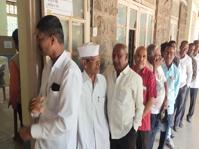 81 percent polling till noon for Satara Teachers Bank | सातारा शिक्षक बँकेसाठी दुपारपर्यंत ८१ टक्के मतदान 81 percent polling till noon for Satara Teachers Bank | सातारा शिक्षक बँकेसाठी दुपारपर्यंत ८१ टक्के मतदान