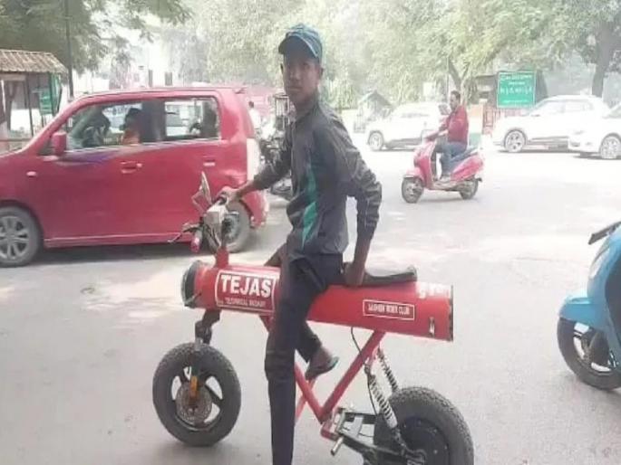 meerut two real brothers made tejas e bike in 35 thousand rupees 150km runs in 5 rupees | दोघा भावांची कमाल! 35 हजारात बनवली 'तेजस', 5 रुपयांत धावेल 150 किमी meerut two real brothers made tejas e bike in 35 thousand rupees 150km runs in 5 rupees | दोघा भावांची कमाल! 35 हजारात बनवली 'तेजस', 5 रुपयांत धावेल 150 किमी