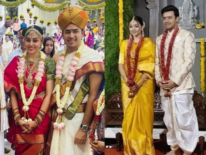 BJP MP Tejashwi Surya gets married know about his bride singer sivasri skandaprasad | लग्न बंधनात अडकले भाजप खासदार तेजस्वी सूर्या; जाणून घ्या, कोण आहे त्यांची वधू 'शिवश्री'? BJP MP Tejashwi Surya gets married know about his bride singer sivasri skandaprasad | लग्न बंधनात अडकले भाजप खासदार तेजस्वी सूर्या; जाणून घ्या, कोण आहे त्यांची वधू 'शिवश्री'?