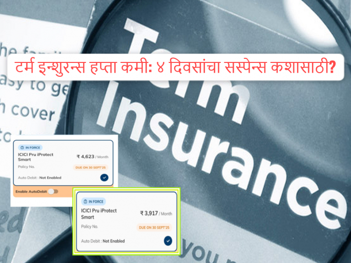 Term Insurance Premium GST Cut: GST was reduced on September 22, and companies reduced term insurance premiums four days later; why... | जीएसटी २२ सप्टेंबरला घटला, अन् टर्म इन्शुरन्सचे हप्ते कंपन्यांनी चार दिवसांनी कमी केले; कारण काय...