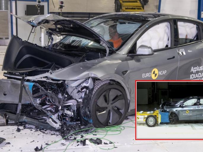 Tesla Model Y safety test Pass or Fail How many points did it get for a 5-star rating | Tesla Model Y सेफ्टी टेस्टमध्ये 'Pass' की 'Fail'? 5-स्टार रेटिंगमध्ये किती पॉइंट्स मिळाले? जाणून घ्या