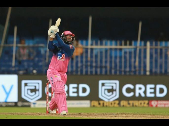 RR vs KXIP Latest News : Rahul Tewatia hit five sixes in Sheldon cottrell one over, equal Chris Gayle record, Watch Video | राहुल टेवाटियाचे एका षटकात पाच खणखणीत Six; ख्रिस गेलच्या विक्रमाशी बरोबरी, Video 