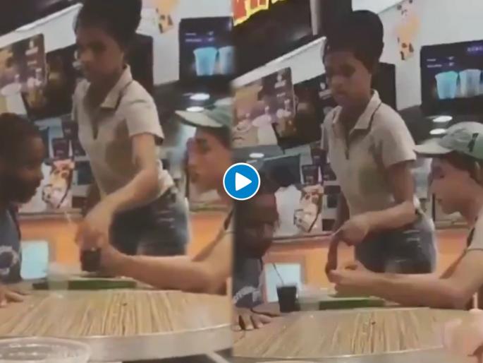 Two girl helps disabled man who was not able to eat girls helped him | कौतुकास्पद! दिव्यांग ग्राहकाला हॉटेलमध्ये काम करणाऱ्या मुलींनी भरवलं जेवणं, पाहा व्हिडीओ Two girl helps disabled man who was not able to eat girls helped him | कौतुकास्पद! दिव्यांग ग्राहकाला हॉटेलमध्ये काम करणाऱ्या मुलींनी भरवलं जेवणं, पाहा व्हिडीओ