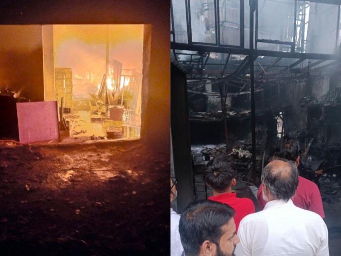 Fire to plastic raw material; Heavy fire damage, material burnt, Incident in Thane | प्लास्टिकच्या रॉ मटेरियलला आग; आगीत मोठे नुकसान, साहित्य जळून खाक Fire to plastic raw material; Heavy fire damage, material burnt, Incident in Thane | प्लास्टिकच्या रॉ मटेरियलला आग; आगीत मोठे नुकसान, साहित्य जळून खाक