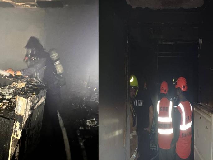 Woman dies due to smoke inhalation in fire at Kolshet in Thane, 375 residents evacuated safely | ठाण्यात कोलशेत येथील आगीतील धुरामुळे महिलेचा मृत्यू, ३७५ रहिवाशांची सुखरुप सुटका