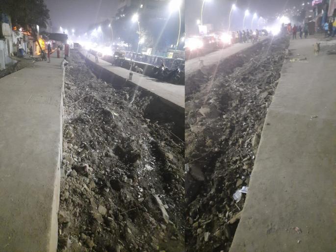 woman injured after falling into pit dug in thane | ठाण्यात खोदलेल्या खड्ड्यात पडून महिला जखमी