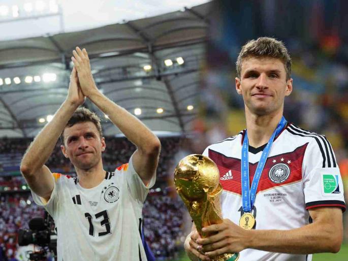 Germany star footballer Thomas Muller announces international retirement after EURO 2024 | जर्मनीचा दिग्गज फुटबॉलर थॉमस मुलरची निवृत्ती; EURO 2024 पराभवानंतर घेतला निर्णय Germany star footballer Thomas Muller announces international retirement after EURO 2024 | जर्मनीचा दिग्गज फुटबॉलर थॉमस मुलरची निवृत्ती; EURO 2024 पराभवानंतर घेतला निर्णय