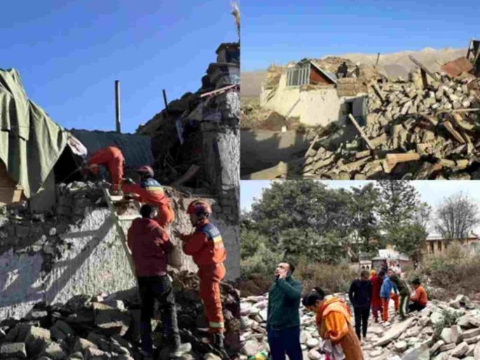 Tibet quakes; 126 dead in earthquake! 6.8 magnitude on Richter scale, 188 injured; tremors felt in Nepal and North India | तिबेट हादरले; भूकंपात १२६ ठार! रिक्टरवर ६.८ तीव्रता, १८८ जखमी; नेपाळसह उत्तर भारतातही धक्के