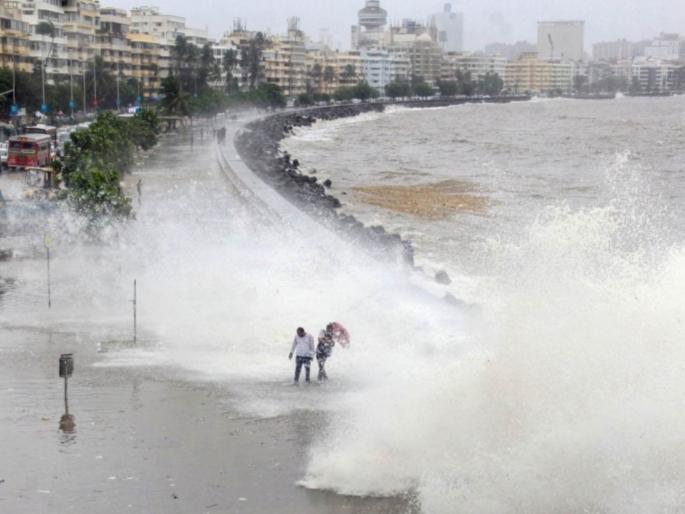 on first week of june in mumbai high tide in the sea four and half meters waves will be raised bmc warns to citizens and tourists | समुद्रात जाऊ नका, चार दिवस मोठी भरती; साडेचार मीटर उंचीच्या लाटा उसळणार, पालिकेचा इशारा on first week of june in mumbai high tide in the sea four and half meters waves will be raised bmc warns to citizens and tourists | समुद्रात जाऊ नका, चार दिवस मोठी भरती; साडेचार मीटर उंचीच्या लाटा उसळणार, पालिकेचा इशारा