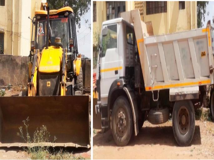 Unlawful sand transport vehicles seized in siloids; 10 lakh fined | सिल्लोडमध्ये अवैद्य वाळू वाहतूक करणारी वाहने जप्त; १० लाखांचा ठोठवला दंड Unlawful sand transport vehicles seized in siloids; 10 lakh fined | सिल्लोडमध्ये अवैद्य वाळू वाहतूक करणारी वाहने जप्त; १० लाखांचा ठोठवला दंड
