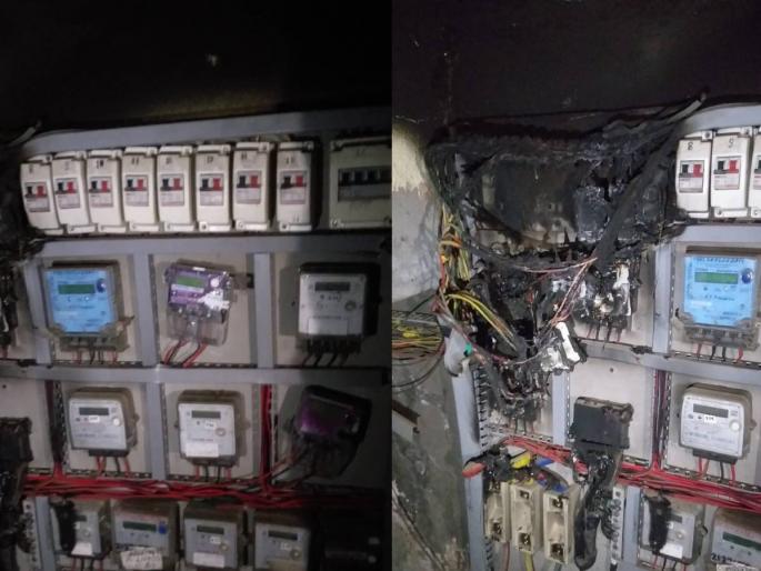 Fire at the meter box room in the Kopri area of Thane and Four meters were burnt, a major disaster was avoided | कोपरी परिसरात मीटर बॉक्स रुमला आग; चार मीटर जळून खाक, मोठा अनर्थ टळला Fire at the meter box room in the Kopri area of Thane and Four meters were burnt, a major disaster was avoided | कोपरी परिसरात मीटर बॉक्स रुमला आग; चार मीटर जळून खाक, मोठा अनर्थ टळला