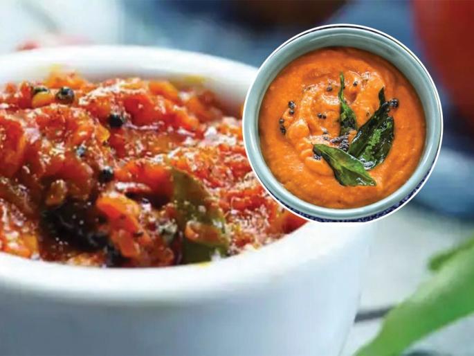 How To make Tomato curry leaves chutney: Tomato and fresh curry leaves chutney Increases appetite and taste of meal | लालचुटुक टमाटे आणि हिरव्यगार ताज्या कढीपत्त्याची चमचमीत चटणी ! भूक वाढवते, तोंडालाही चव येते..