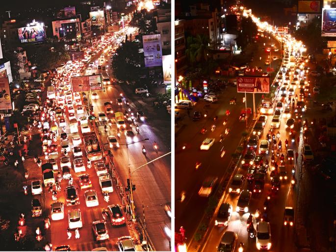 On Diwali, Chhatrapati Sambhajinagar gets stuck in traffic jam for seven hours; Citizens are suffering | मनस्ताप! ऐन दिवाळीत छत्रपती संभाजीनगर अडकतेय सात तास वाहतुकीच्या खोळंब्यात On Diwali, Chhatrapati Sambhajinagar gets stuck in traffic jam for seven hours; Citizens are suffering | मनस्ताप! ऐन दिवाळीत छत्रपती संभाजीनगर अडकतेय सात तास वाहतुकीच्या खोळंब्यात