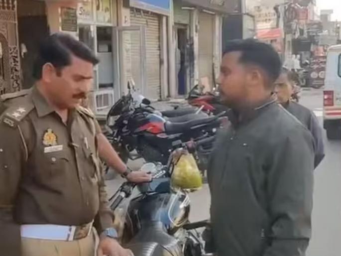 A young man was going to Aitut on a bullet train, the police stopped him on the way and fined him Rs 32,000, what was the reason? | बुलेटवरून ऐटीत जात होता तरुण, वाटेत पोलिसांनी अडवले आणि ठोकला ३२ हजार रुपये दंड, कारण काय?   A young man was going to Aitut on a bullet train, the police stopped him on the way and fined him Rs 32,000, what was the reason? | बुलेटवरून ऐटीत जात होता तरुण, वाटेत पोलिसांनी अडवले आणि ठोकला ३२ हजार रुपये दंड, कारण काय?