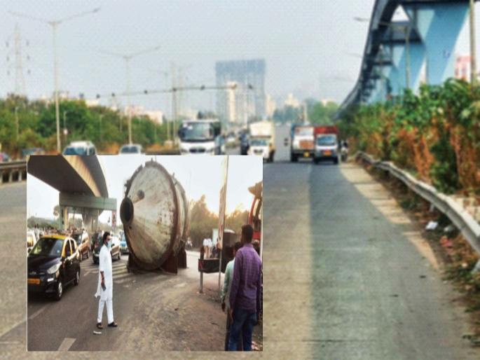 After paying 50 or 100 rupees on the 'free way', even 'Avajad' trains are allowed to enter | Traffic : ‘फ्री वे’वर कुठे ५० तर कुठे १०० रुपये दिल्यानंतर ‘अवजड’ गाड्यांनाही प्रवेश