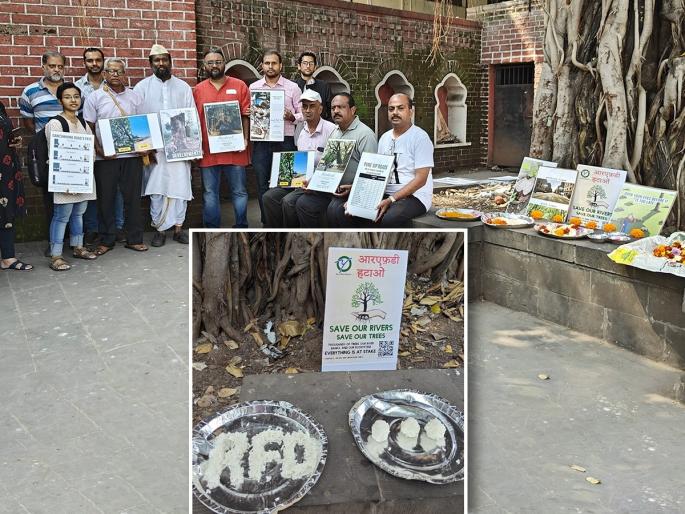 Punekars have no name; Protested against the municipality by worshiping trees | पुणेकरांचा काही नेम नाही; झाडांचे श्राद्ध घालून पालिकेचा केला निषेध Punekars have no name; Protested against the municipality by worshiping trees | पुणेकरांचा काही नेम नाही; झाडांचे श्राद्ध घालून पालिकेचा केला निषेध