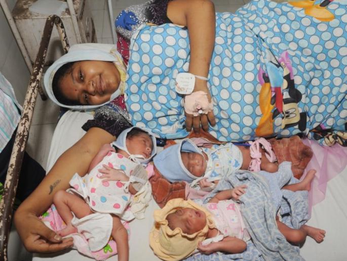 'Jungoride' with a woman who born triple children | तिळे जन्मणाऱ्या महिलेच्या पाठीशी ‘जंगोराइतड्’