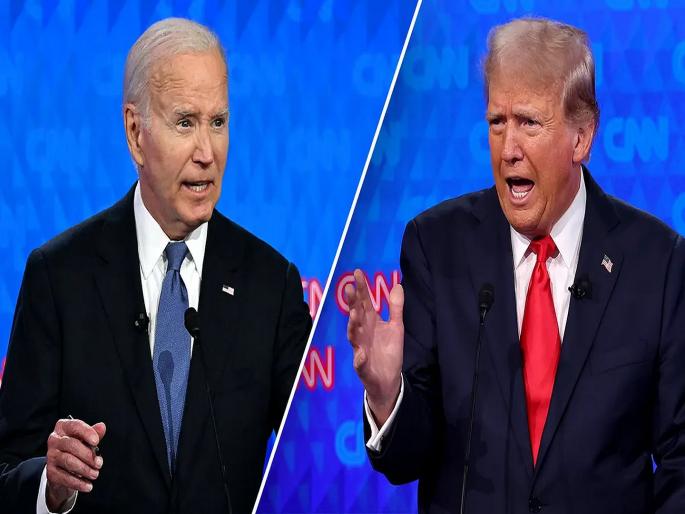 The first debate in the US presidential election between former President Trump and current President Joe Biden | तुम्ही खोटारडे अन् इतिहासातील सर्वांत वाईट राष्ट्राध्यक्ष: बायडेन- ट्रम्प यांच्यात ‘तू-तू, मैं-मैं The first debate in the US presidential election between former President Trump and current President Joe Biden | तुम्ही खोटारडे अन् इतिहासातील सर्वांत वाईट राष्ट्राध्यक्ष: बायडेन- ट्रम्प यांच्यात ‘तू-तू, मैं-मैं