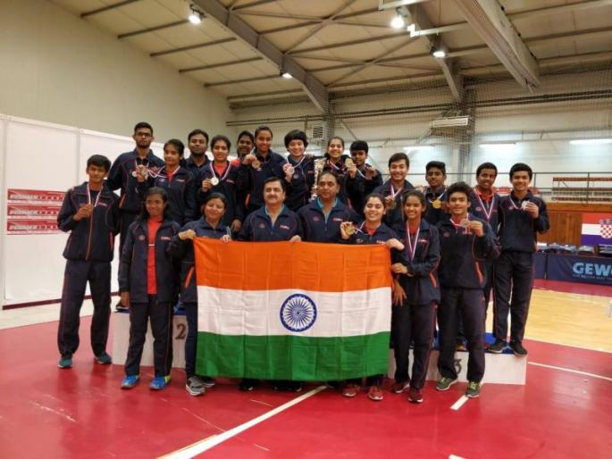 Indian table tennis players won 18 medals in serbian tournament | आंतरराष्ट्रीय स्पर्धेत भारतीय टेबल टेनिसपटूंची 18 पदकांची कमाई  Indian table tennis players won 18 medals in serbian tournament | आंतरराष्ट्रीय स्पर्धेत भारतीय टेबल टेनिसपटूंची 18 पदकांची कमाई