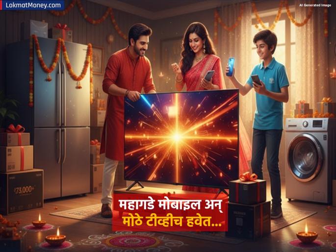 Expensive mobiles and big TVs new pattern of premium purchases is emerging this Diwali 2025 | महागडे मोबाइल अन् मोठे टीव्हीच हवेत; या दिवाळीत 'प्रीमियम' खरेदीचा नवा पॅटर्न समोर Expensive mobiles and big TVs new pattern of premium purchases is emerging this Diwali 2025 | महागडे मोबाइल अन् मोठे टीव्हीच हवेत; या दिवाळीत 'प्रीमियम' खरेदीचा नवा पॅटर्न समोर