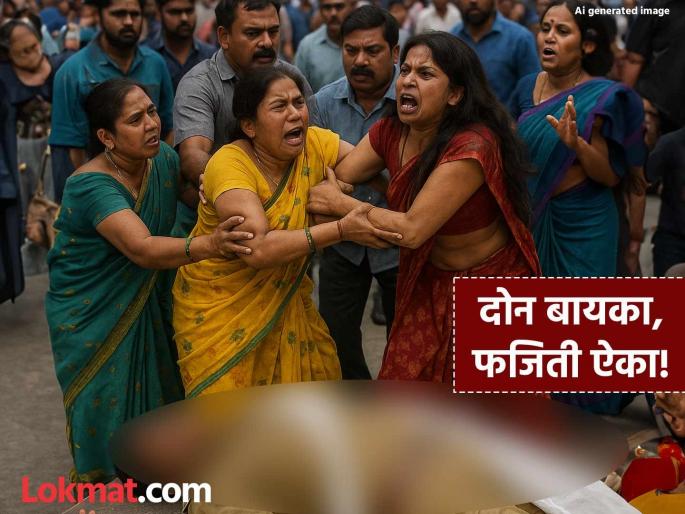 High voltage drama after death of police inspector in lucknow two wives fought to take deadbody know what happened | "हा माझा नवरा"; इन्स्पेक्टरच्या मृत्यूनंतर हायव्होल्टेज ड्रामा; मृतदेहासाठी २ बायका भिडल्या, अखेर... High voltage drama after death of police inspector in lucknow two wives fought to take deadbody know what happened | "हा माझा नवरा"; इन्स्पेक्टरच्या मृत्यूनंतर हायव्होल्टेज ड्रामा; मृतदेहासाठी २ बायका भिडल्या, अखेर...