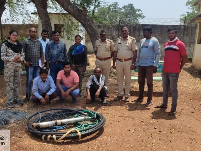 Solar pump stolen, caught on trap camera in chandrapur | सोलारपंप चोरले, ट्रॅप कॅमेऱ्यात कैद झाले; वनविभागाने ठोकल्या बेड्या