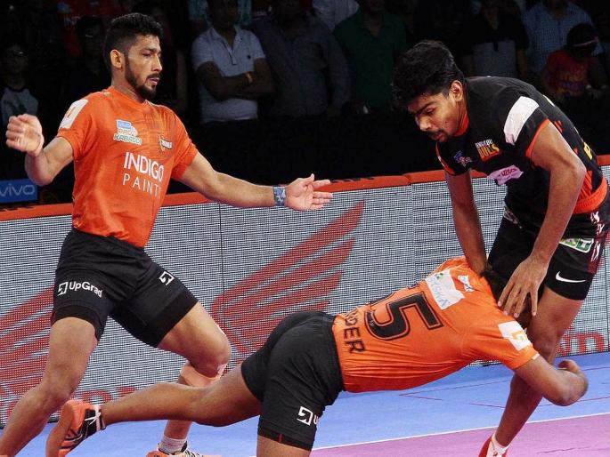 PKL 2019: Bengaluru Bulls Beat U Mumba In Pro Kabaddi Leauge | PKL 2019: बंगळुरु बुल्सची यू मुंबावर धडक  PKL 2019: Bengaluru Bulls Beat U Mumba In Pro Kabaddi Leauge | PKL 2019: बंगळुरु बुल्सची यू मुंबावर धडक