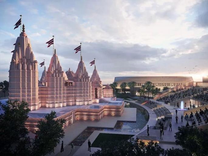 108 feet height, 70 thousand sqft area; First Hindu temple built in UAE , pm-modi-will-inaugurate-in-february | 108 फूट उंची, 70 हजार sqft परिसरा अन् 700 कोटी खर्च; UAE मध्ये पहिले हिंदू मंदिर तयार 108 feet height, 70 thousand sqft area; First Hindu temple built in UAE , pm-modi-will-inaugurate-in-february | 108 फूट उंची, 70 हजार sqft परिसरा अन् 700 कोटी खर्च; UAE मध्ये पहिले हिंदू मंदिर तयार