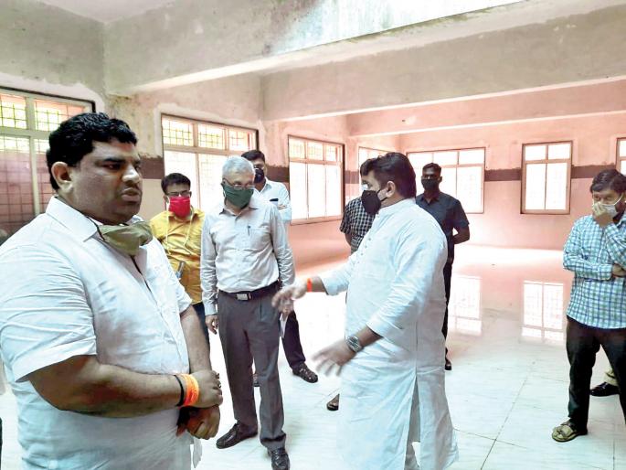 CoronaVirus: Guardian Minister inspects children's hospital building | CoronaVirus :बाल रुग्णालयाच्या इमारतीची पालकमंत्र्यांकडून पाहणी CoronaVirus: Guardian Minister inspects children's hospital building | CoronaVirus :बाल रुग्णालयाच्या इमारतीची पालकमंत्र्यांकडून पाहणी