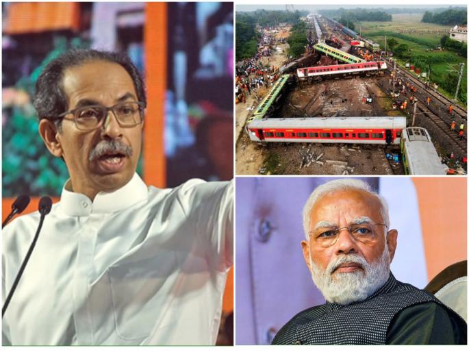 shiv sena uddhav thackeray group saamana editorial targets modo government over odisha railway accident suraksha kavach vande bharat | '...त्या सर्व फुग्यांमधील हवा शुक्रवारच्या अपघाताने काढली,' ओडिशा रेल्वे अपघातावरून ठाकरे गटाचे टीकास्त्र