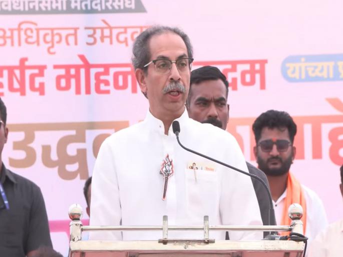 Maharashtra Assembly Election 2024 - Uddhav Thackeray criticizes Eknath Shinde and Shambhuraj Desai in a meeting in Patan | माझ्या वडिलांचा फोटो लावणं सोडा, हिंमत असेल तर...; उद्धव ठाकरेंचा पुन्हा घणाघात Maharashtra Assembly Election 2024 - Uddhav Thackeray criticizes Eknath Shinde and Shambhuraj Desai in a meeting in Patan | माझ्या वडिलांचा फोटो लावणं सोडा, हिंमत असेल तर...; उद्धव ठाकरेंचा पुन्हा घणाघात