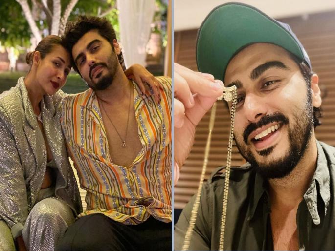 arjun kapoor seen holding a mangalsutra in his hands fans thought he is announcing his marriage | OMG!! अर्जुन कपूरच्या हातात मंगळसूत्र; मलायकासोबत लग्नाची तयारी की आणखी काही? arjun kapoor seen holding a mangalsutra in his hands fans thought he is announcing his marriage | OMG!! अर्जुन कपूरच्या हातात मंगळसूत्र; मलायकासोबत लग्नाची तयारी की आणखी काही?