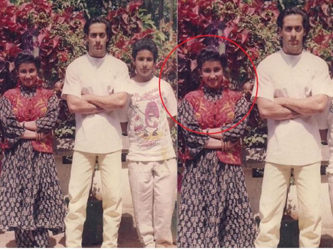 divya dutta shares throwback picture with salman khan | सलमानसोबत पोझ देणाऱ्या या चिमुकलीला ओळखलंत का? आज आहे लोकप्रिय अभिनेत्री
