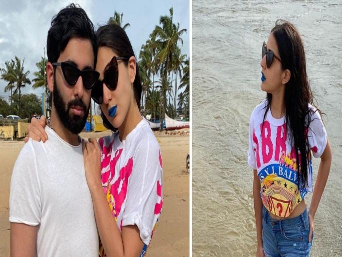 Sara Ali Khan flaunts her blue lipstick in her new beach pictures | सारा अली खानच्या या फोटोंनी खूप होतेय चर्चा, सोबतचा ‘हा’ मिस्ट्री ब्वॉय आहे तरी कोण? Sara Ali Khan flaunts her blue lipstick in her new beach pictures | सारा अली खानच्या या फोटोंनी खूप होतेय चर्चा, सोबतचा ‘हा’ मिस्ट्री ब्वॉय आहे तरी कोण?