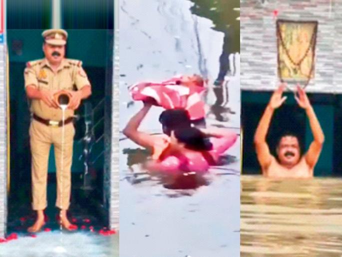 Ganga Mai came as a guest and Floods disrupt normal life in many districts of Uttar Pradesh | गंगामाई पाहुणी म्हणून आली अन्...; उत्तर प्रदेशमधील अनेक जिल्ह्यांत पुरामुळे जनजीवन विस्कळीत Ganga Mai came as a guest and Floods disrupt normal life in many districts of Uttar Pradesh | गंगामाई पाहुणी म्हणून आली अन्...; उत्तर प्रदेशमधील अनेक जिल्ह्यांत पुरामुळे जनजीवन विस्कळीत