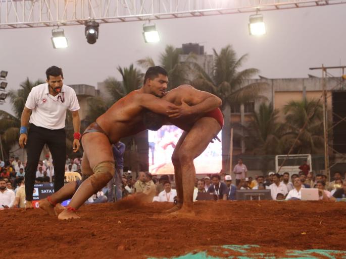 Sub Maharashtra Kesari Kiran Bhagat s challenge ended maharashtra kesari harwardhan sadgir in next round | उपमहाराष्ट्र केसरी किरण भगतचे आव्हान संपुष्टात; सातारकरांच्या आशा मावळल्या