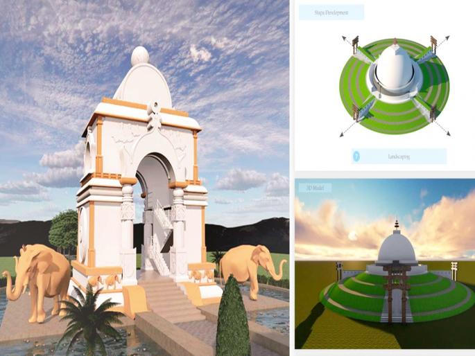 Replica of Deekshabhumi in Chhatrapati Sambhajinagar; A magnificent 90 feet high Urjabhumi is being created on the mountain | छत्रपती संभाजीनगरात दीक्षाभूमीची प्रतिकृती; डोंगरावर साकारतेय ९० फूट उंचीची भव्य ऊर्जाभूमी Replica of Deekshabhumi in Chhatrapati Sambhajinagar; A magnificent 90 feet high Urjabhumi is being created on the mountain | छत्रपती संभाजीनगरात दीक्षाभूमीची प्रतिकृती; डोंगरावर साकारतेय ९० फूट उंचीची भव्य ऊर्जाभूमी