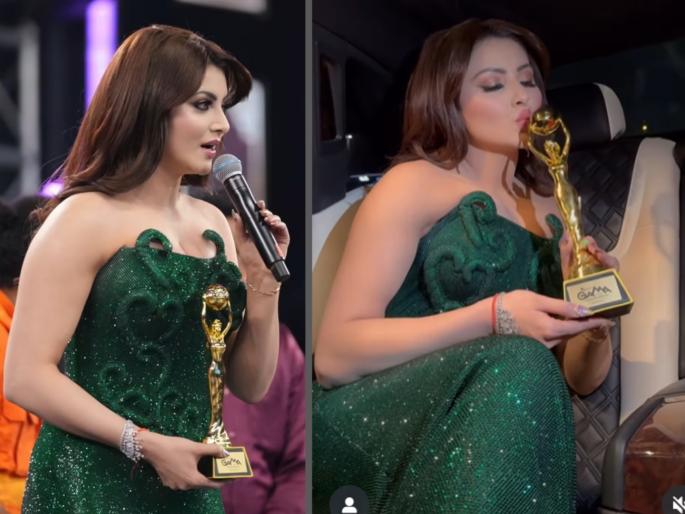Urvashi Rautela received fans favorite star award in dubai at gama awards | Urvashi Rautela: चाहत्यांची आवडती स्टार ठरली अभिनेत्री, दुबईत मिळाला 'हा' अवॉर्ड
