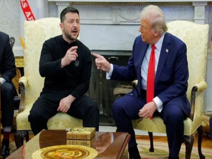 taumahai-taisarayaa-mahaayaudadhaacaa-jaugaara-khaelataaya-taramapa-anai-jhaelaenasakai-yaancayaata-vahaaita-haausamadhayae-tauphaana-khadaajangai | ‘तुम्ही तिसऱ्या महायुद्धाचा जुगार खेळताय!’, ट्रम्प आणि झेलेन्स्की यांच्यात व्हाईट हाऊसमध्ये तुफान खडाजंगी