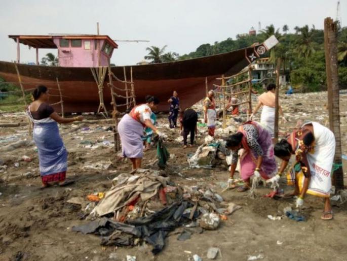Fishermen have been evacuated to clean sea coast | उत्तन समुद्र किनाऱ्यावरील स्वच्छतेसाठी मच्छिमार सरसावले