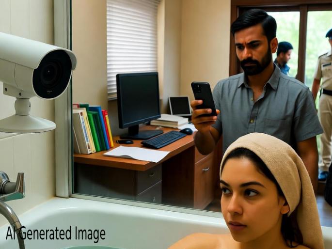 Hidden camera in bathroom, made video of sister-in-law taking bath and...; Family shocked by sister-in-law's act | बाथरूममध्ये कॅमेरा लपवला, आंघोळ करताना मेहुणीचा व्हिडीओ बनवला अन्...; भावोजीच्या कृत्याने कुटुंबाला धक्का बसला Hidden camera in bathroom, made video of sister-in-law taking bath and...; Family shocked by sister-in-law's act | बाथरूममध्ये कॅमेरा लपवला, आंघोळ करताना मेहुणीचा व्हिडीओ बनवला अन्...; भावोजीच्या कृत्याने कुटुंबाला धक्का बसला
