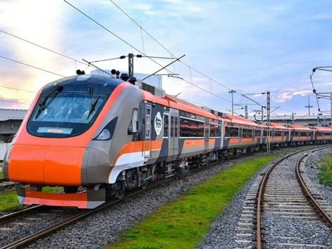 The name of 'Vande Bharat' Metro has been changed, now it will be known as 'Namo Bharat Rapid Rail'! | 'वंदे भारत' मेट्रोचं नाव बदललं, आता 'नमो भारत रॅपिड रेल' नावानं ओळखली जाणार, रेल्वेचा मोठा निर्णय The name of 'Vande Bharat' Metro has been changed, now it will be known as 'Namo Bharat Rapid Rail'! | 'वंदे भारत' मेट्रोचं नाव बदललं, आता 'नमो भारत रॅपिड रेल' नावानं ओळखली जाणार, रेल्वेचा मोठा निर्णय