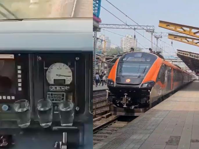 vande bharat sleeper train runs 180 kmph speed and yet not single drop of water gets spilled trial run video goes viral | ऐतिहासिक! १८० च्या स्पीडने धावली वंदे भारत स्लीपर ट्रेन; नवा रेकॉर्ड, ट्रायलचा Video व्हायरल vande bharat sleeper train runs 180 kmph speed and yet not single drop of water gets spilled trial run video goes viral | ऐतिहासिक! १८० च्या स्पीडने धावली वंदे भारत स्लीपर ट्रेन; नवा रेकॉर्ड, ट्रायलचा Video व्हायरल